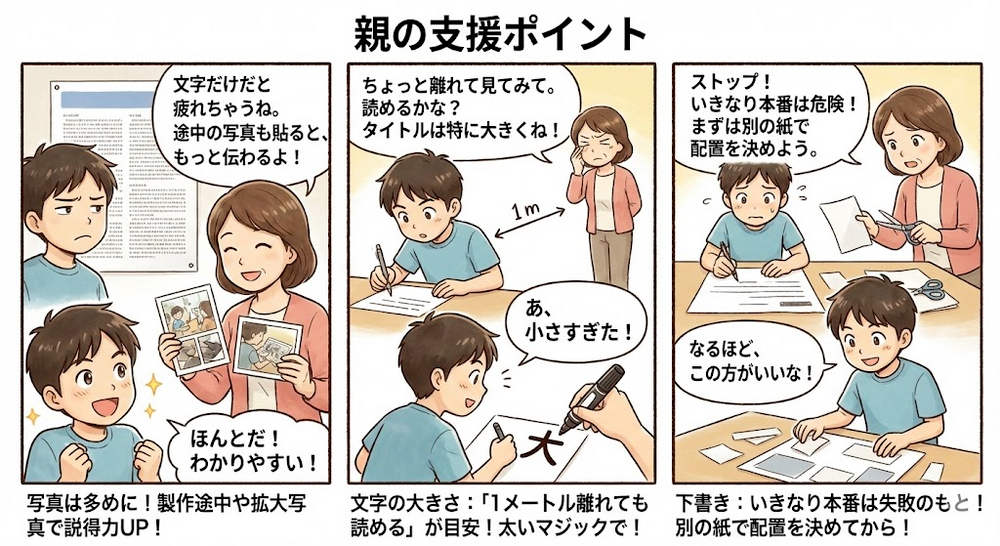 親のサポートポイントの解説図